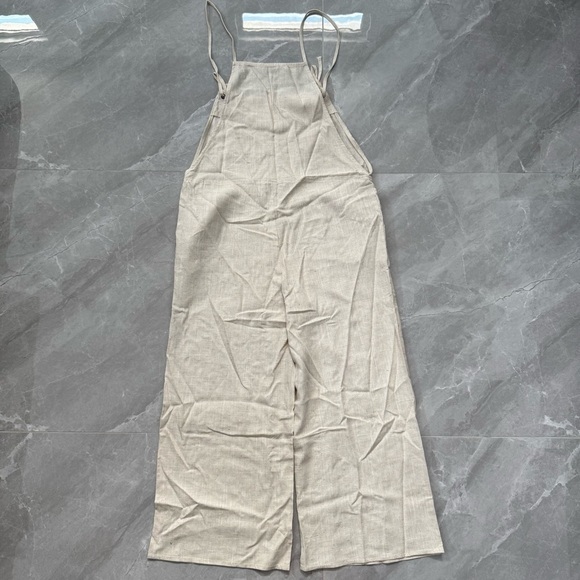 Women’s HYFVE Linen Blend Spaghetti Strap Sleeveless Jumpsuit Pants Size Small - Picture 9 of 15